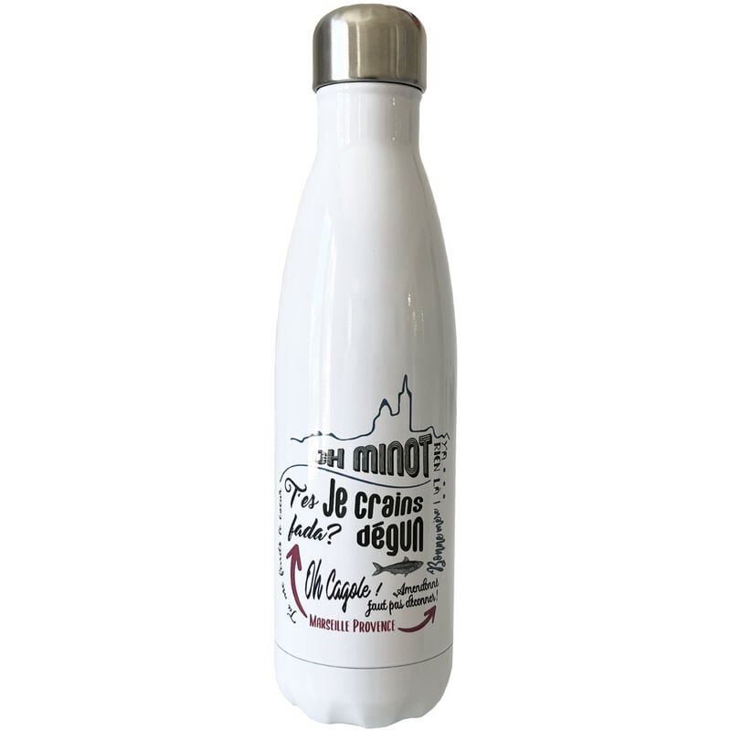 Bouteille isotherme Marseille en inox