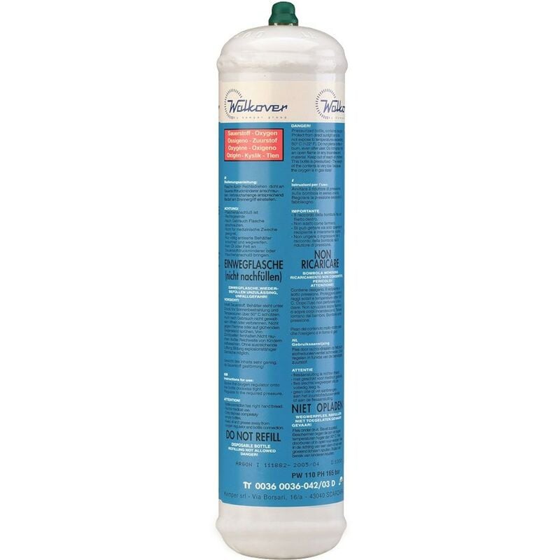 Bouteille oxygène 110 bar Connection m 10 Jetable pour Chalumeaux bigaz Kemper
