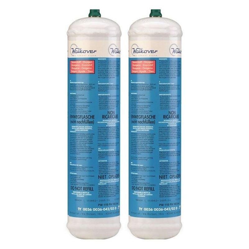 Kemper - Lot de 2 Bouteilles Oxygène Jetable 110 bar Connexion M10 Soudure bi-gaz 110 Litres