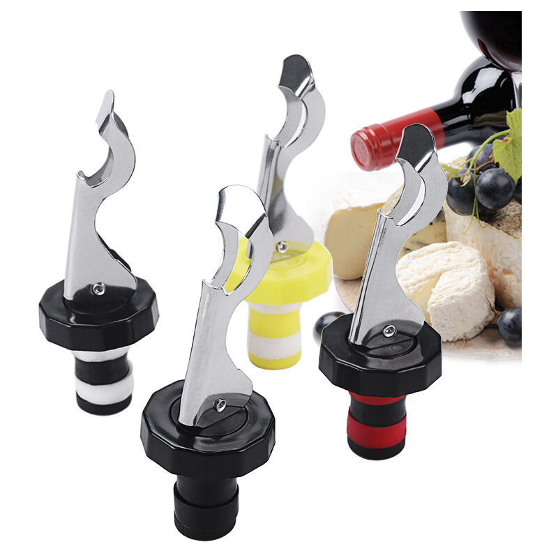 Bouteille Pompe Vide Cap Bouteille Rond Étanche Reutilisable Bouchon Vin Rond Bouchons Bouteille Bras Levier Scellant Fermeture Bouteille Bouteille