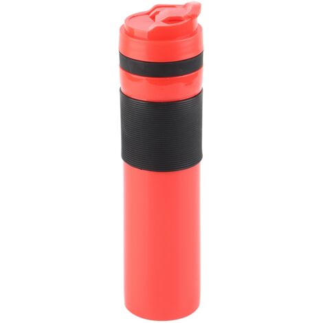 Bouteille Presse Café Portable 350ml, Tasse Isotherme pour Voyage, Rouge - Cafetière de Voyage Compacte