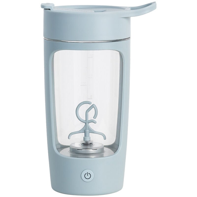 Bouteille shaker électrique, bouteilles mixeuses, fabriquées en Tritan - Sans bpa - Tasse mixeur portable/tasses shaker rechargeables usb bleu
