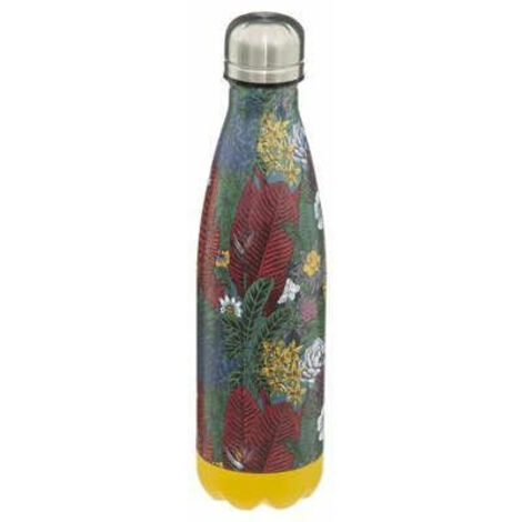 BOUTEILLE THERMIQUE Iso Floral rouge 500 ml en acier inoxydable