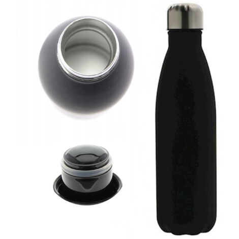 BOUTEILLE THERMOS, BOUTEILLE ISOTHERME TOUTES SAISONS 500ML NOIRE ÉTANCHE