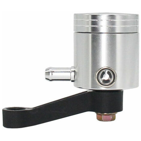 Bouteille universelle de réservoir de cylindre d'huile de tasse de liquide d'embrayage de frein avant de moto, argent