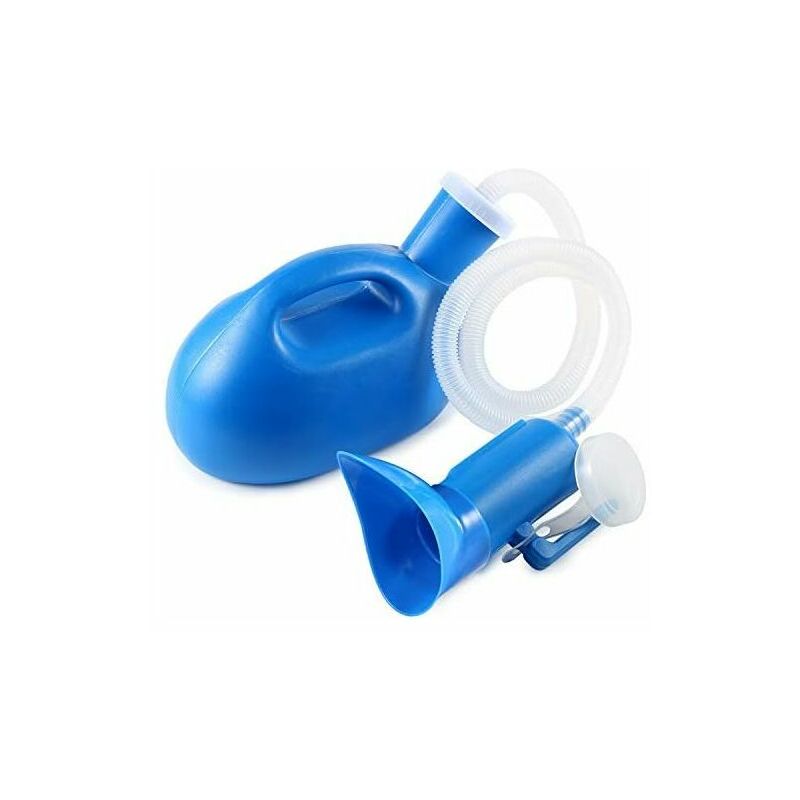Lucky-88 - Bouteille Urinoir Portable 2000ml Unisexe avec Tuyau pour en Voyage Voiture Camping à l'Hôpital (Bleu)