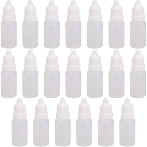 Bouteilles Compte-gouttes Vides En Plastique Chutes, Translucide Souple Bouteilles, Flacons Compte-gouttes En Plastique Souple, Portable Bouteille En Plastique Liquide Eye (20ml, 20PCS)