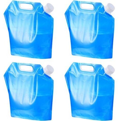 Bouteilles d'eau pliables, réservoirs d'eau potable portables de 5 L, conteneurs d'eau réutilisables pour le camping et les voyages