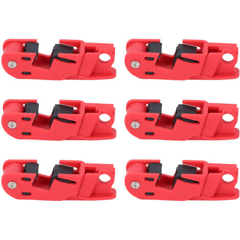 Boutique de sécurité électrique, kit 6Pcs cadenas pour disjoncteurs, dispositif de blocage avec serrage dentelé max 12mm