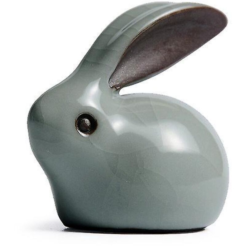 Boutique Kungfu Tea Table Ornament, Chinese Tea Decoration Pet Mini Ru Oven Tea Pet Cute Rabbit Zisha Pet for Kungfu Tea Tray, 4 Pieces