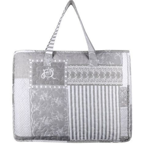 Boutis 220x240 avec 2 taies et sac Arkansas gris - Gris