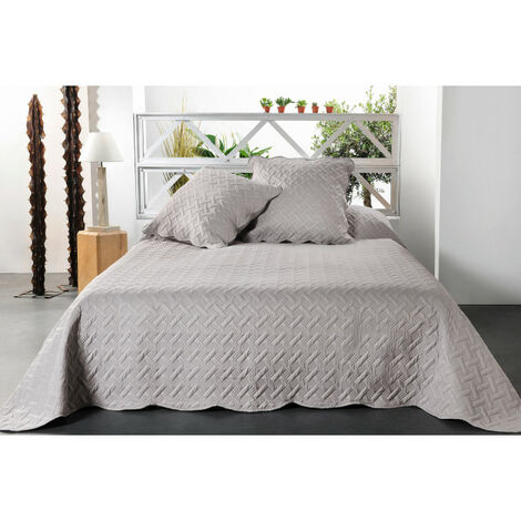 Boutis contemporain gris - 230x250cm - Gris