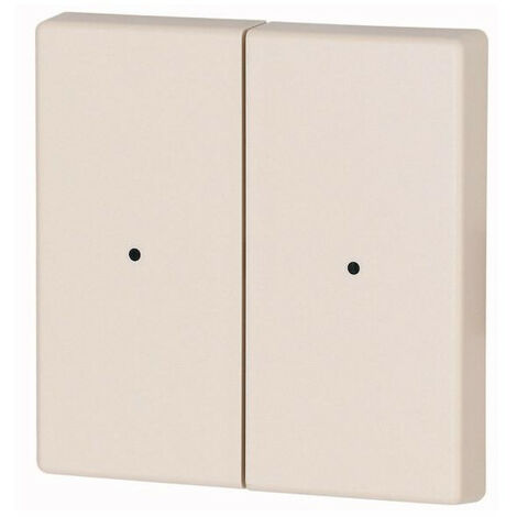 Bouton à bascule double +raccord de manomètre crème EATON CWIZ-02/02-LED