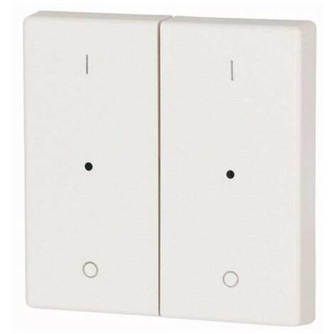 Bouton à bascule double +raccord de manomètre I/0 blanc EATON CWIZ-02/11-LED