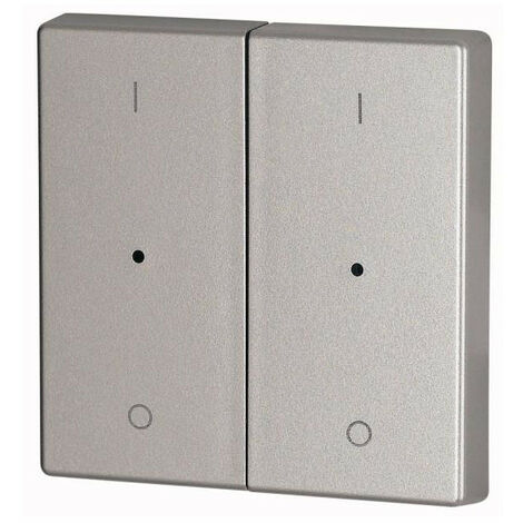 Bouton à bascule double +raccord de manomètre I/0 couleur argent EATON CWIZ-02/13-LED