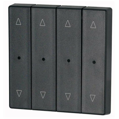 Bouton à bascule quadruple +raccord de manomètre anthracite jalo EATON CWIZ-04/24-LED
