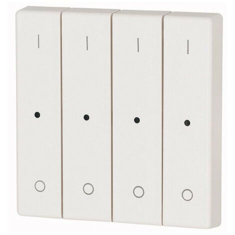 Bouton à bascule quadruple +raccord de manomètre I/0 blanc EATON CWIZ-04/11-LED