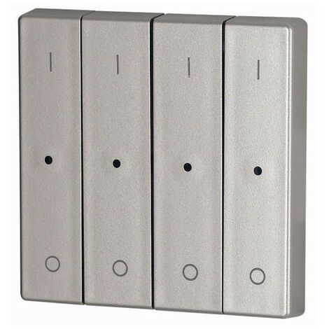 Bouton à bascule quadruple +raccord de manomètre I/0 couleur argent EATON CWIZ-04/13-LED