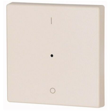 Bouton à bascule simple +raccord de manomètre I/0 crème EATON CWIZ-01/12-LED