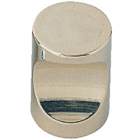 Bouton à encoche n°4 laiton finition nickelé mat Ø 20 mm - METAUX OUVRES & DECORES