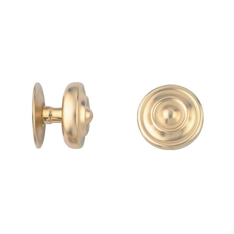 Bouton de porte à moulures pour chaînette en laiton poli type 146-80 Devismes