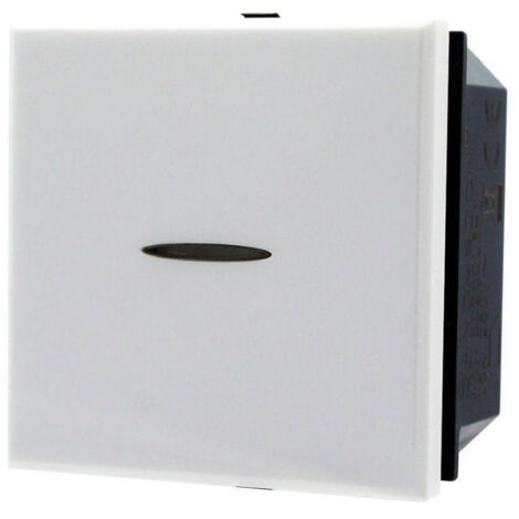 Bouton Axial 1p 2m 16a Blanc Compatible Bticino Axolute