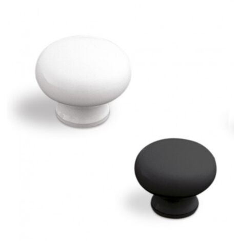 Bouton bombé résine laquée vernie blanche Ø 32 mm - taraudage 4 mm - 5222 - JUAN JOSE VERGES/ACDE