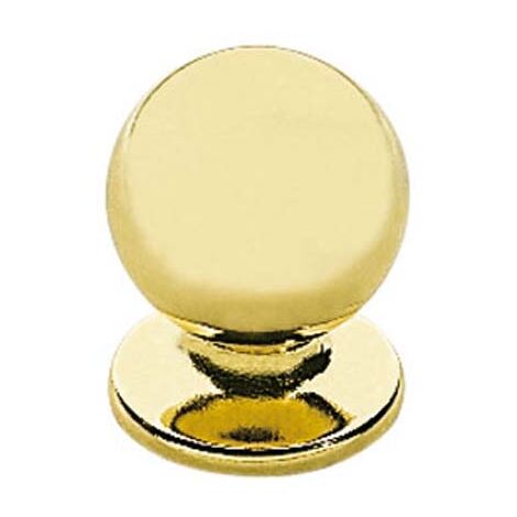 Bouton boule de diamètre 25mm en zamak sur platine laiton satiné - CADAP - 00401/6S