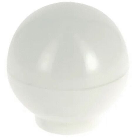Bouton boule de diamètre 30mm plastique finition blanc CADAP B0340 30 5S