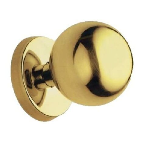 BOUTON BOULE EN LAITON AVEC ROSACE POUR PORTE D.70 A.740