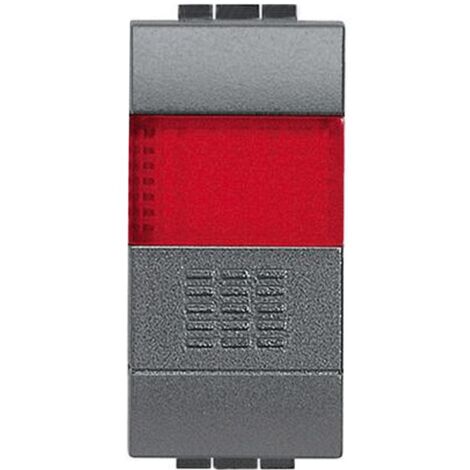 Bouton Bticino LivingLight anthracite 1P avec douille L4038R
