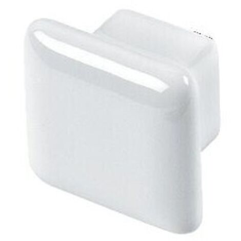 Bouton carré céramique - blanc 40 x 40 mm - MERIGOUS