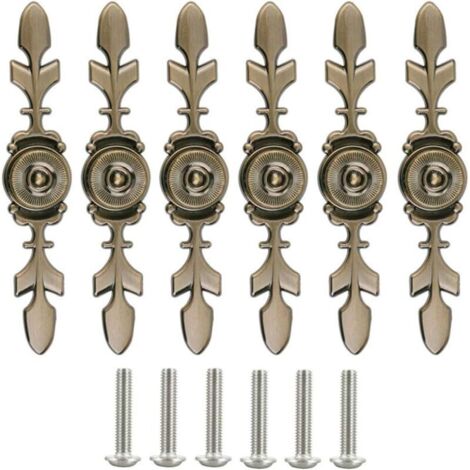 bouton commode 6 Pièces Boutons de Porte Bouton de Tiroir Poignee de Meuble Vintage Poignées de Placard Bouton de Porte Vinta
