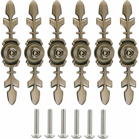 bouton commode 6 Pièces Boutons de Porte Bouton de Tiroir Poignee de Meuble Vintage Poignées de Placard Bouton de Porte Vintage Boutons de Poignée,Poignées de Tirage pour Armoire avec Vis