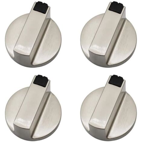 bouton cuisinière à gaz - lot de 4 boutons de commande universels en métal 6 mm pour four et cuisinière