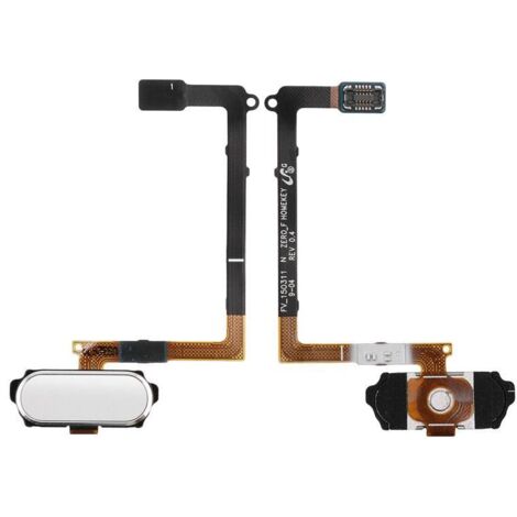 Bouton d'accueil avec nappe blanche pour Samsung Galaxy S6, MSPP70793