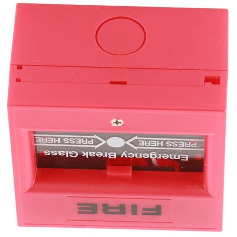Bouton d'alarme anti-effraction verre brisé, réinitialisation manuelle, ignifuge rouge pour système de sécurité porte de secours