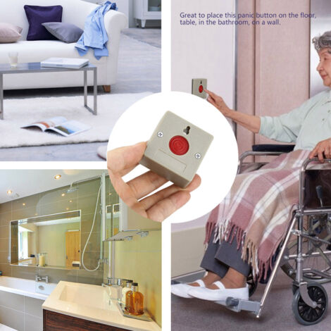 Bouton d'alarme d'urgence mini sécurisé pour bureau et maison, filaire 24V DC