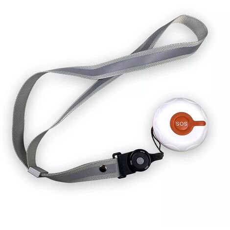 Bouton d'alerte SOS supplémentaire sans-fil - LED / Ergonomique / Lanière + support (gamme KP)