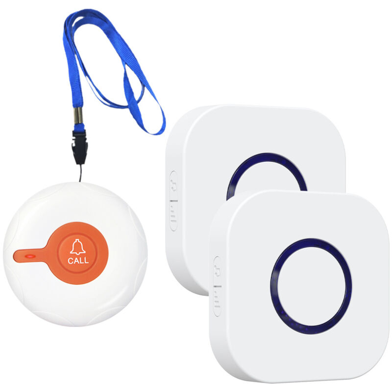Alovez - Drahtloser Rufknopf für ältere Menschen zu Hause, Schwestern-Alarmsystem, Patientenrufklingel, Lebensalarmsysteme für ältere Menschen,