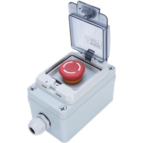 Bouton D'arrêt D'urgence avec Boîte E Interrupteur D'arrêt avec Boîte IP67 1NC 1NO Contacts pour une Utilisation Industrielle en Plein Air Intérieure