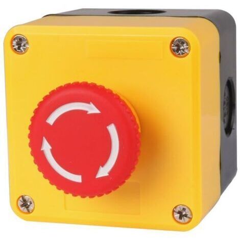 Bouton d''arrêt d''urgence coup de poing，Un bouton d'arrêt d'urgence + capot de protection transparent
