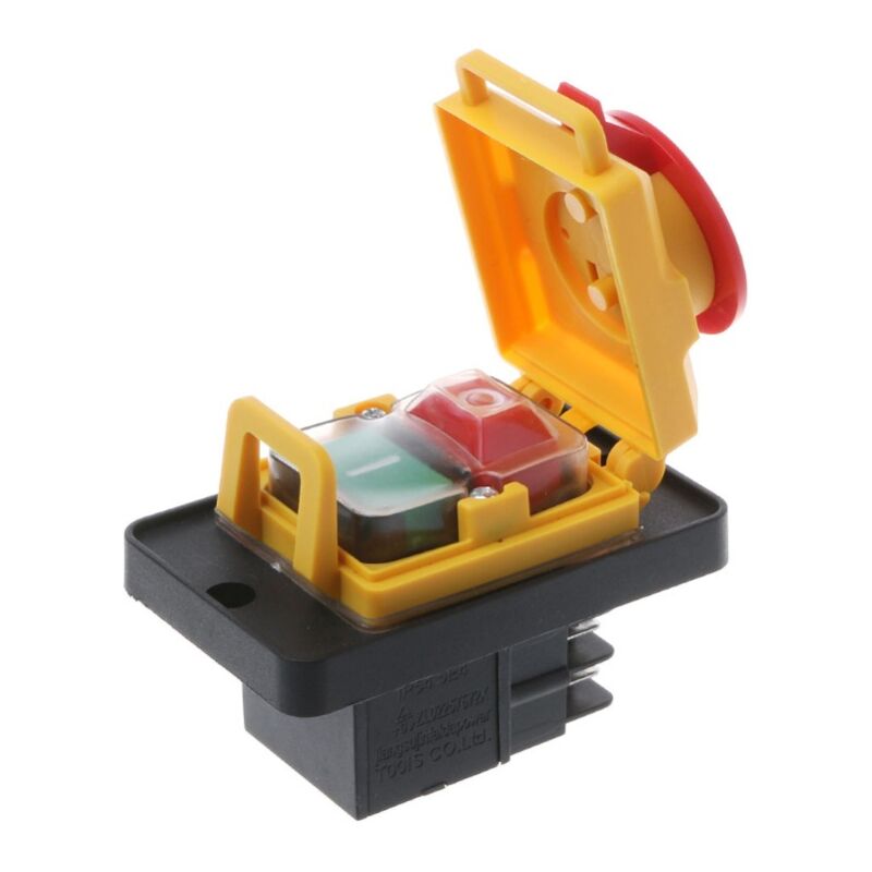 Bouton d'arrêt d'urgence de commutateur électromagnétique de machine de découpe, commutateur de bouton de libération de tension adapté à la salle