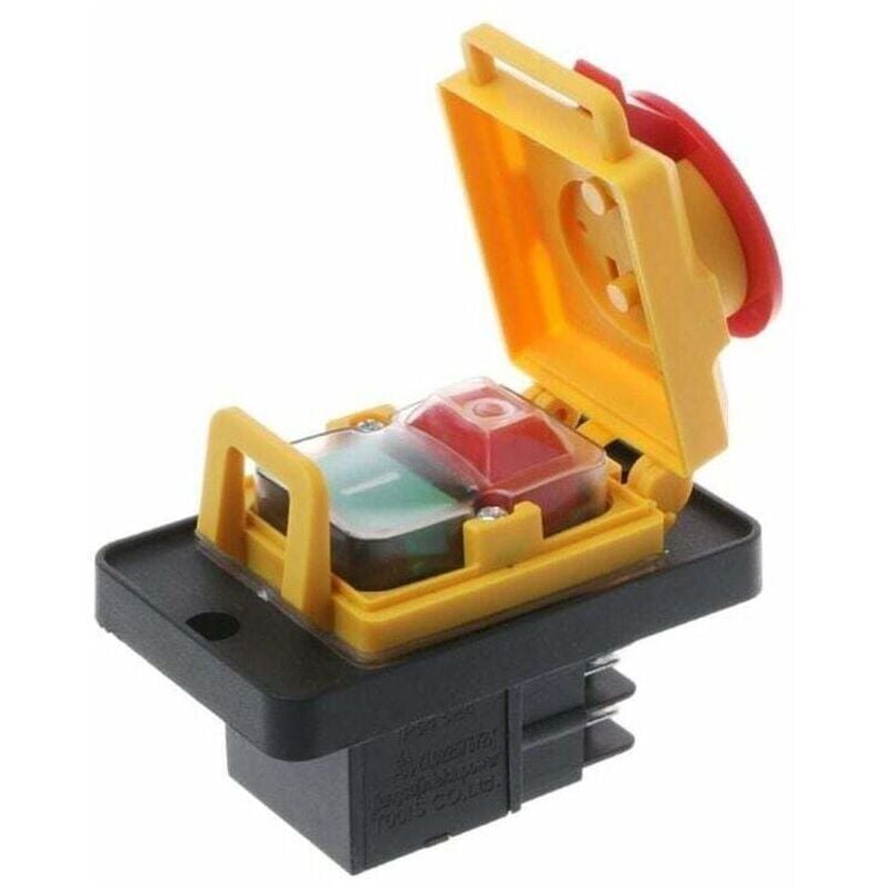 Bouton d'arrêt d'urgence de commutateur électromagnétique de machine de découpe, commutateur de bouton de libération de tension adapté à la salle