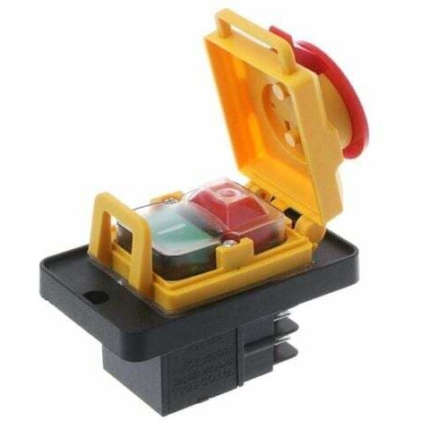 Bouton d'arrêt d'urgence de commutateur électromagnétique de machine de découpe, commutateur de bouton de libération de tension adapté à la salle d'outils