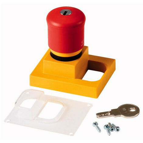 Bouton d'arrêt d'urgence déverrouillé par clé pour boîtier à monter en saillie/montage EATON CI/E-PKZ01-XPVS