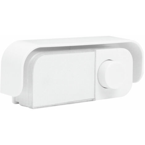 Bouton de carrillon à visière, filaire avec porte-étiquette, IP44, garantie 5 ans - Tibelec