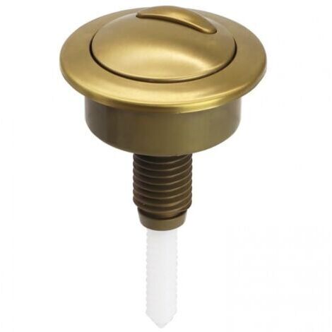 Bouton de chasse d’eau doré brossé, remplacement pour réservoir de WC Twyford Optima 49