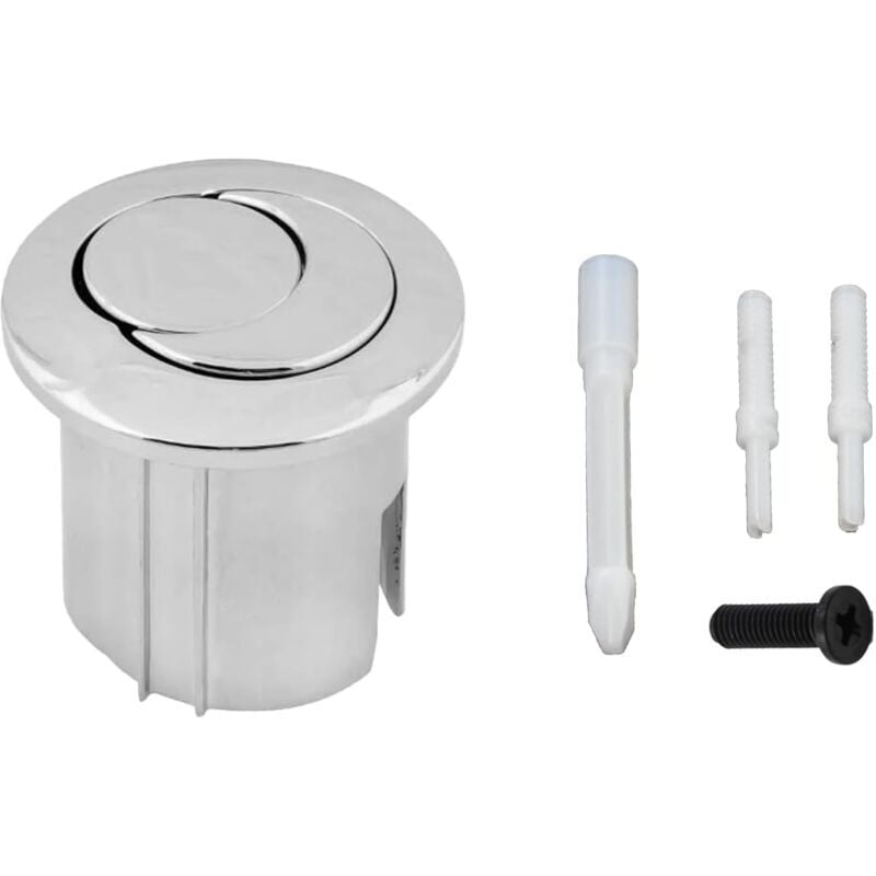 Fei Yu - Bouton de chasse d'eau double style D2D double pression demi-lune à portée courte portée AH0001800R Compatible avec le réservoir de chasse