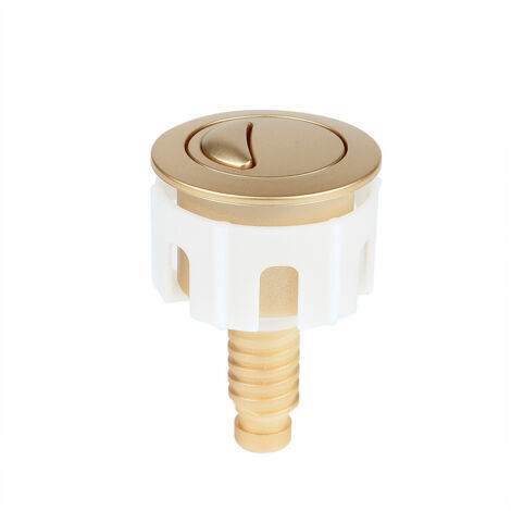 Bouton De Chasse D'eau, Tête Ronde Dorée, Double Bouton Poussoir, Pièces De Rechange Universelles Pour Chasse D'eau